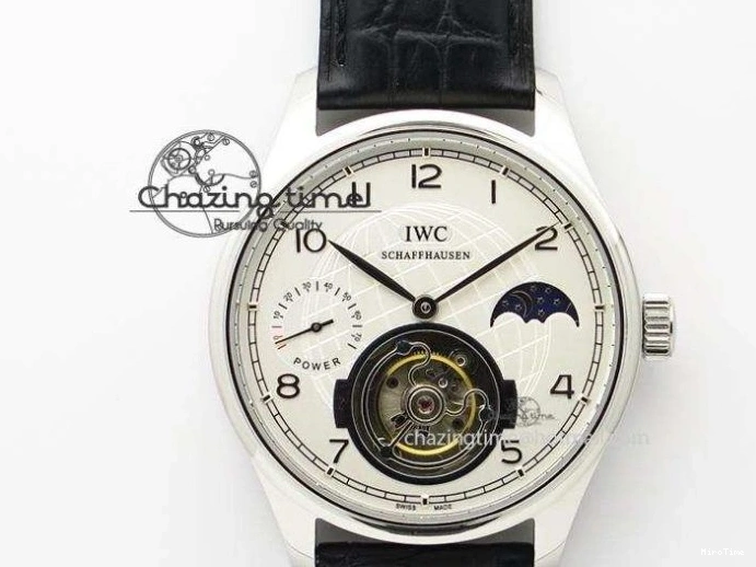 MIROTIME 0322 Portuguese IW545407 Black Dial ZF 1:1 Best Edition On Dark Blue Leather Strap DailyWear 7337